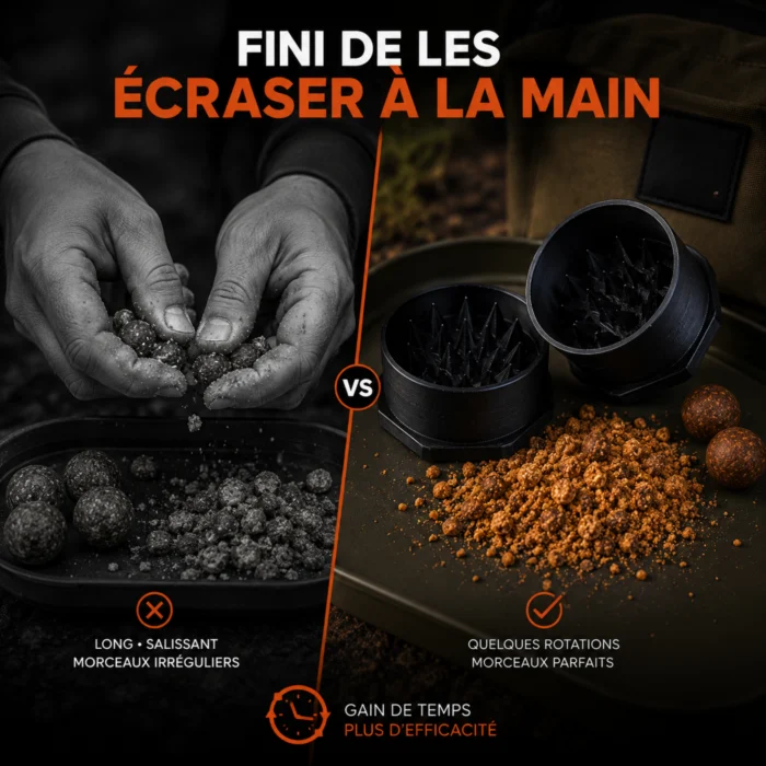 Broyer des bouillettes en miettes plus facilement