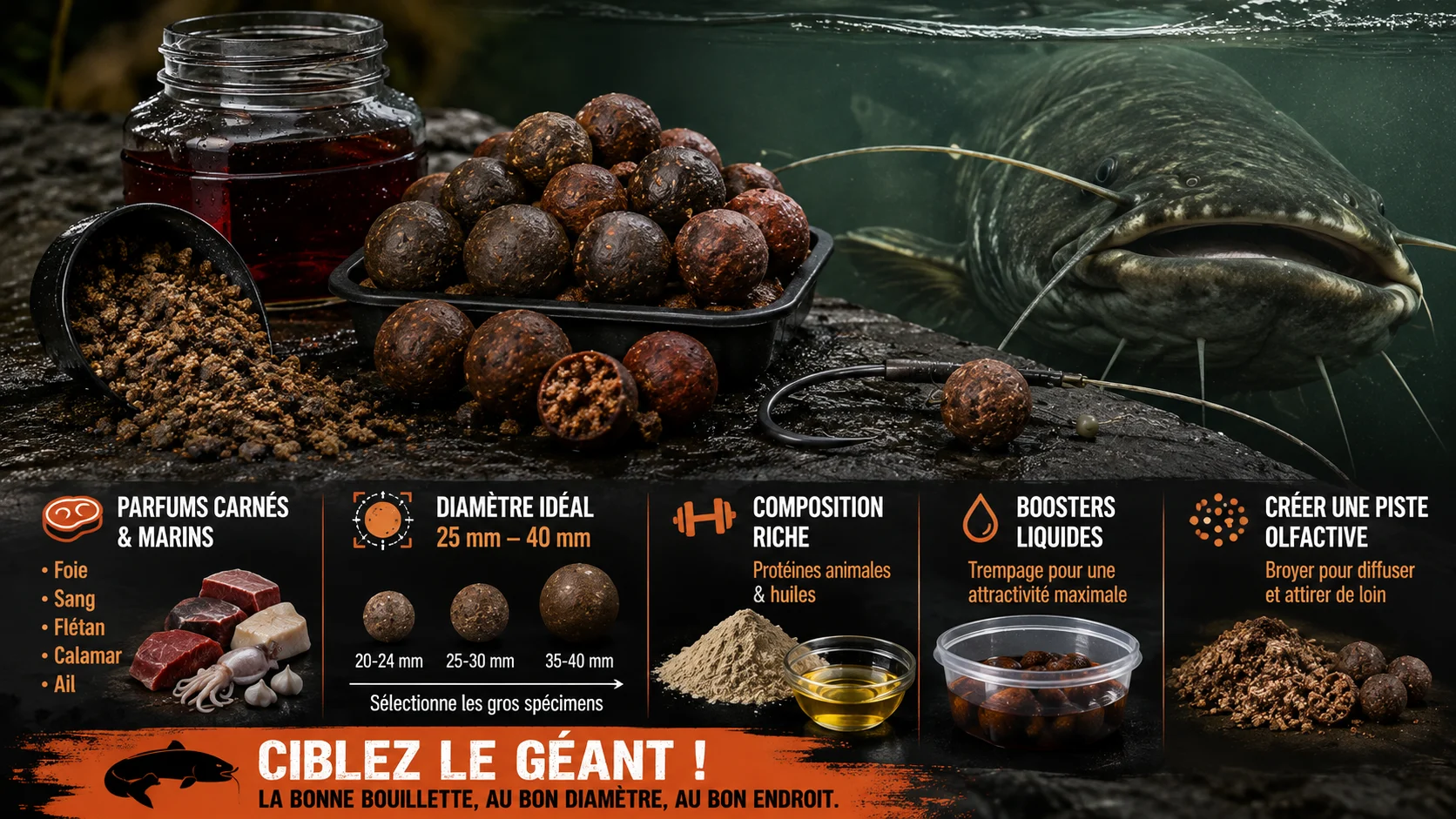 Quelle bouillette pour le silure : guide complet ?